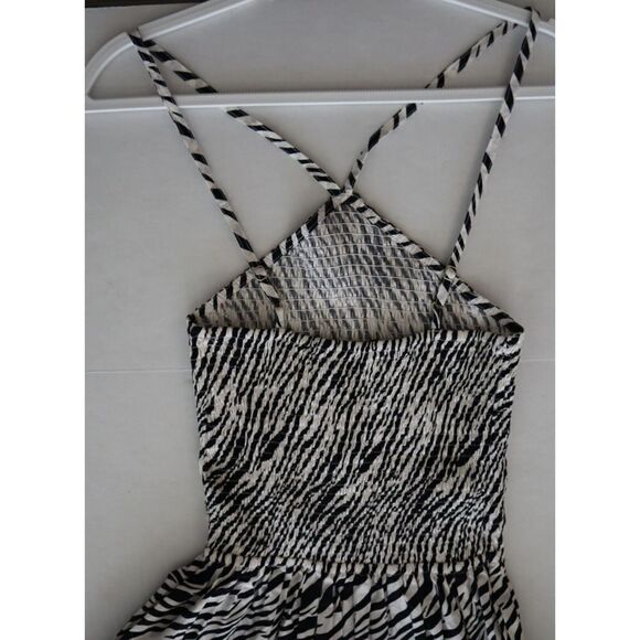 Lusana x Anthropologie Women's Sz S US 4 Zebra Print Arlen Midi Halter Dress - Picture 4 of 7